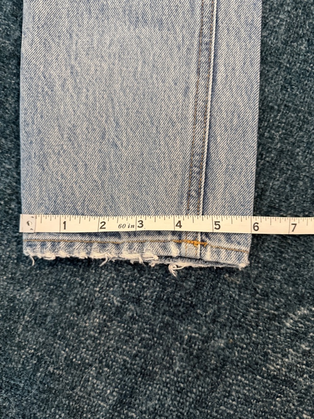 AGOLDE High Rise Straight Leg Jeans Distressed Denim 90s Style Women’s 24 - Picture 13 of 13